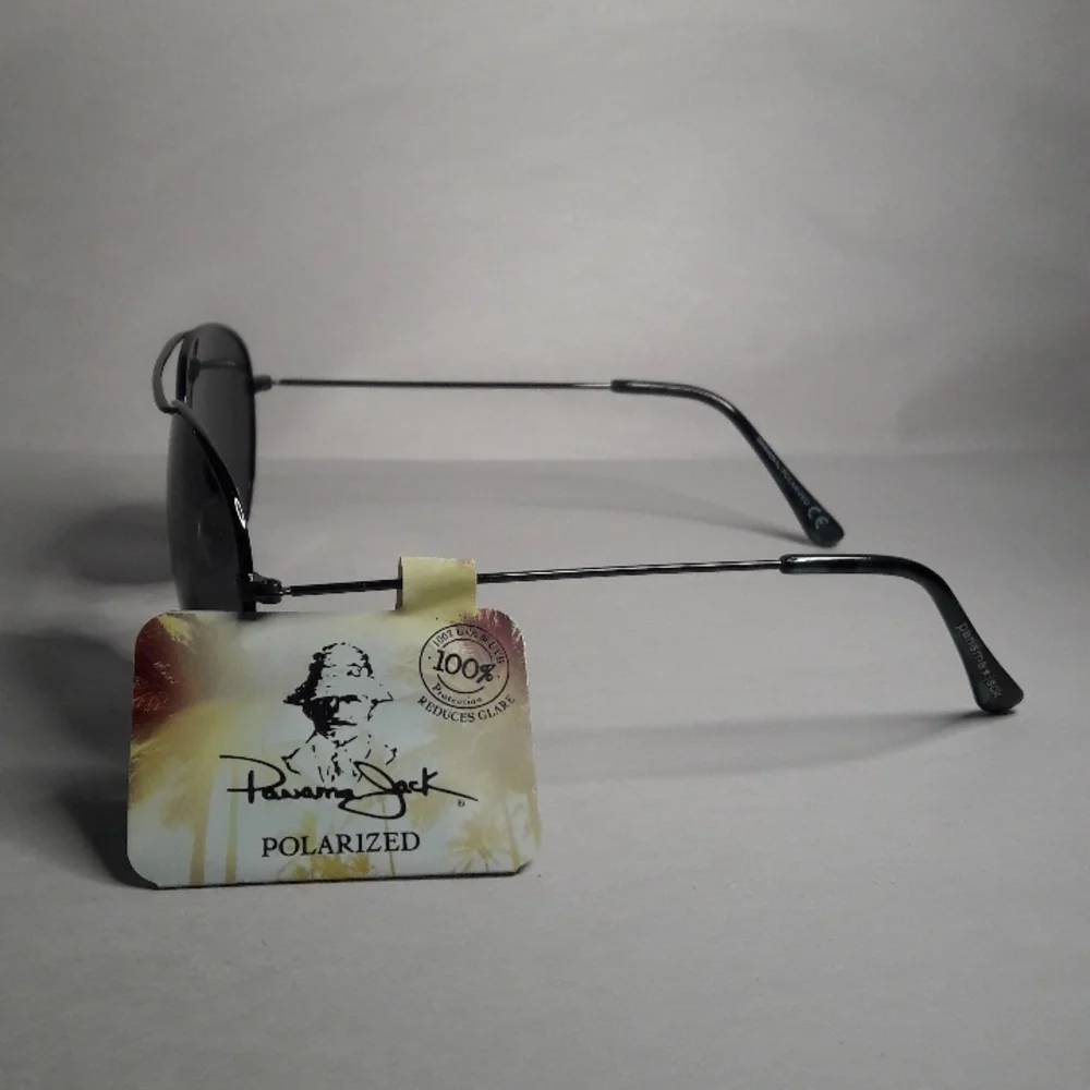 Panama Jack Polarized Black Aviator Sunglasses 100% UVA & UVB Protection